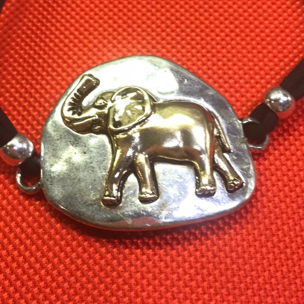 ALABAMA FANS Elephant Bracelet Silver/Gold/Brown - Picture 2 of 7